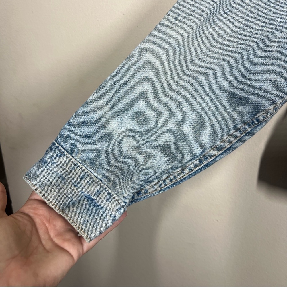 Vintage 80s 90s Levis Denim Trucker Jacket Mens Size 40 Blue USA Made 70506 - Picture 5 of 14